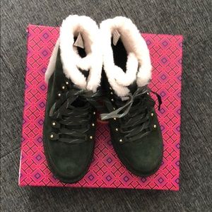 tory burch cooper genuine shearling boot